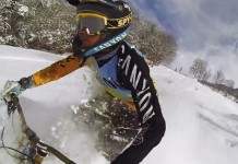 A isto é que se pode chamar andar de bicicleta na neve!