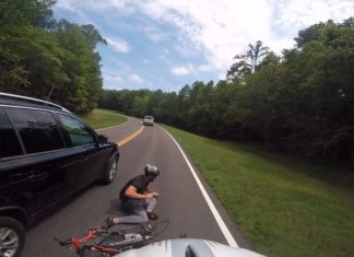Vídeo chocante em que condutor atropela ciclista